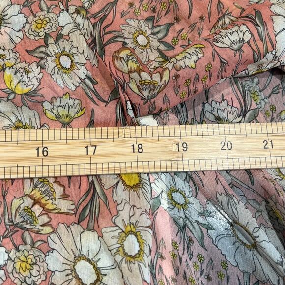 AINEA Sheer Cape Floral Top Women's Size 40 (M) Sustainable Italian Designer 70s - Picture 10 of 12